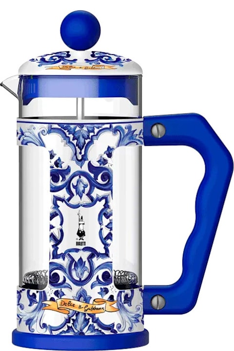 Dolce & Gabbana Tableware Dolce & Gabbana 'frenchpress 0,35lt' Multicolor Moka With Carretto Siciliano Motif In Steel Home