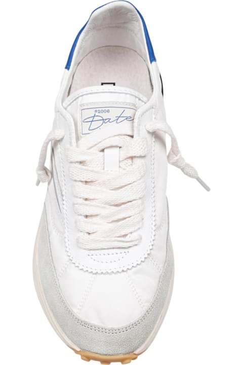 D.A.T.E. for Men D.A.T.E. D.a.t.e Athleta Nylon And Suede Sneakers Color White/bluette