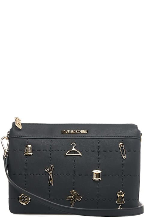 Love Moschino Shoulder Bags for Women Love Moschino Logo-lettering Zipped Crossbody Bag