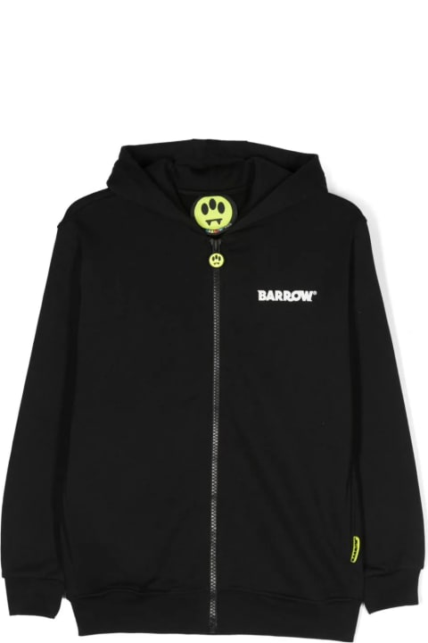 Homeware Barrow Black Zippered Hoodie With Front And Back Logo