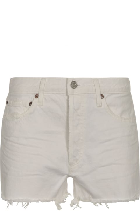 AGOLDE Clothing for Women AGOLDE Distressed Buttoned Denim Shorts