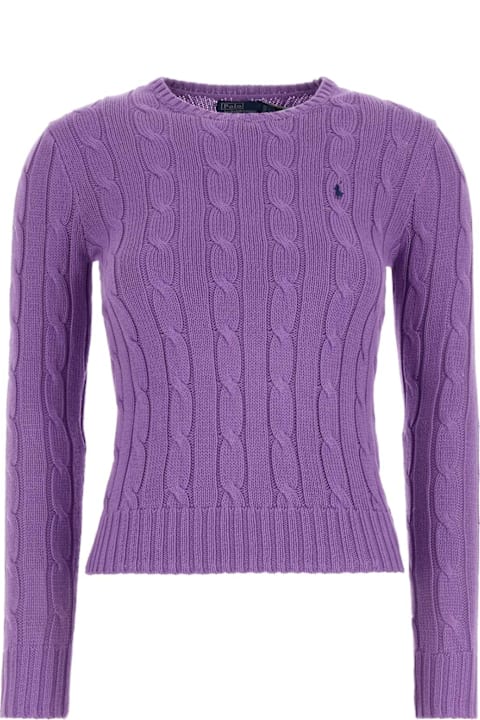 Polo Ralph Lauren Sweaters for Women Polo Ralph Lauren Light Purple Cotton Sweater