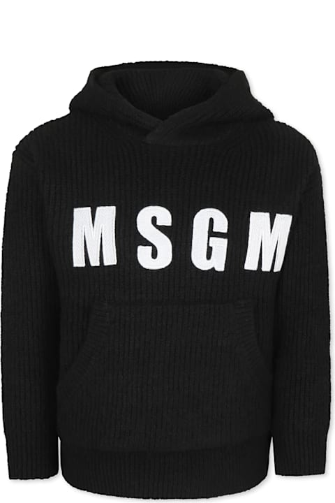 MSGM for Kids MSGM Black Sweater For Kids