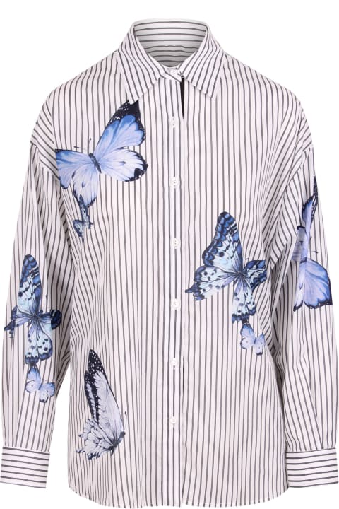 Butterfly Print Cotton Shirt