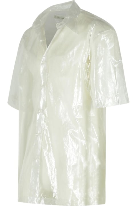 Dries Van Noten Men Dries Van Noten 'cassidye' Silver Nylon Shirt