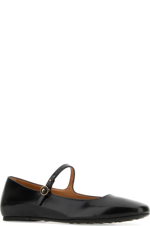 Tod's Flat Shoes for Women Tod's Black Leather Ballerinas