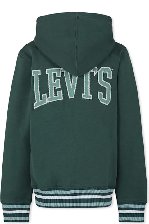 Levi's for Kids Levi's Green Sweatshirt For Boy With Logo