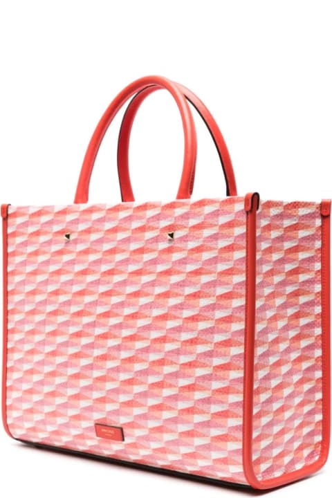 Jimmy Choo Totes for Women Jimmy Choo Avenue M Tote Bag In Paprika/mix Rosa Confetto