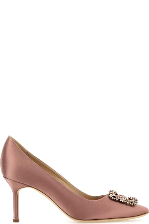 Homeware Manolo Blahnik Antiqued Pink Satin Hangisi Pumps