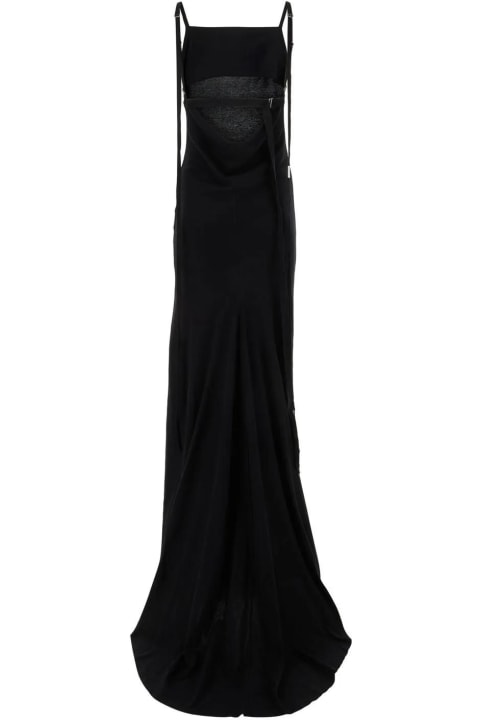 ウィメンズ Ann Demeulemeesterのワンピース＆ドレス Ann Demeulemeester Black Cotton Long Dress