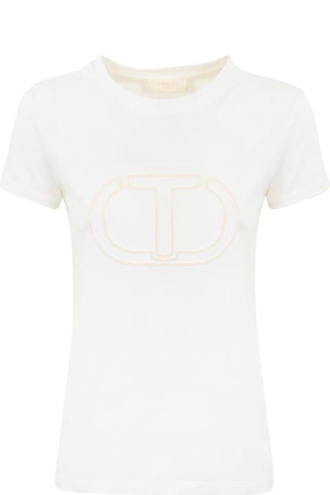 TwinSet Topwear for Women TwinSet T-shirt With Embroidered Logo