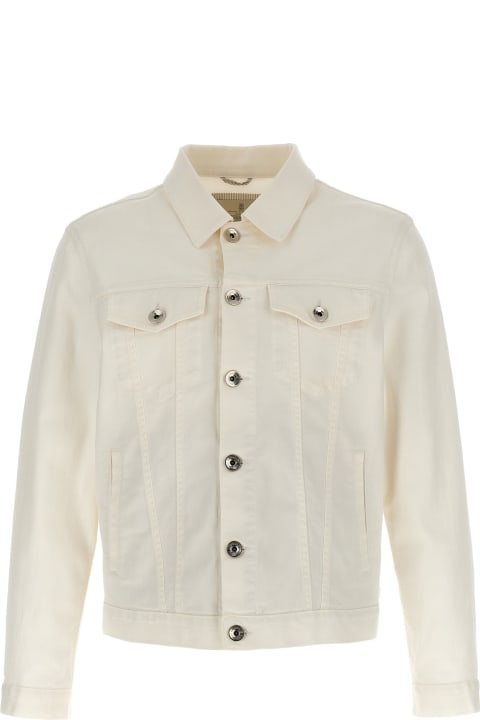 Brunello Cucinelli Clothing for Men Brunello Cucinelli Buttoned Slim-fit Denim Jacket