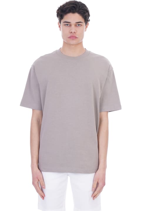 T-shirt In Taupe Cotton