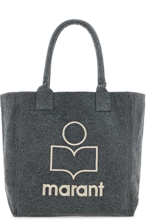 Isabel Marant for Women Isabel Marant Melange Dark Grey Cotton Small Yenky Shopping Bag