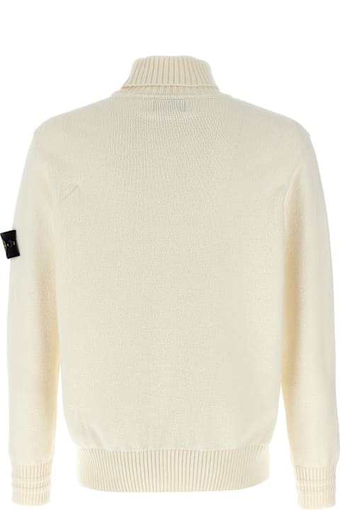 Stone Island Men Stone Island Logo Badge Turtleneck Sweater