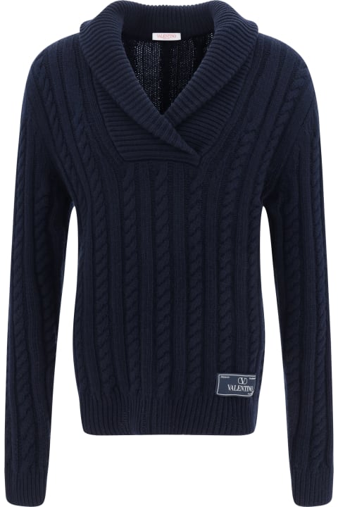 Sweaters for Men Valentino Cable Knit Sweater
