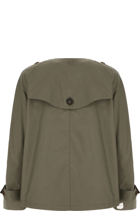 Max Mara The Cube Coats & Jackets for Women Max Mara The Cube Dark Green Cotton Blend Trench Coat