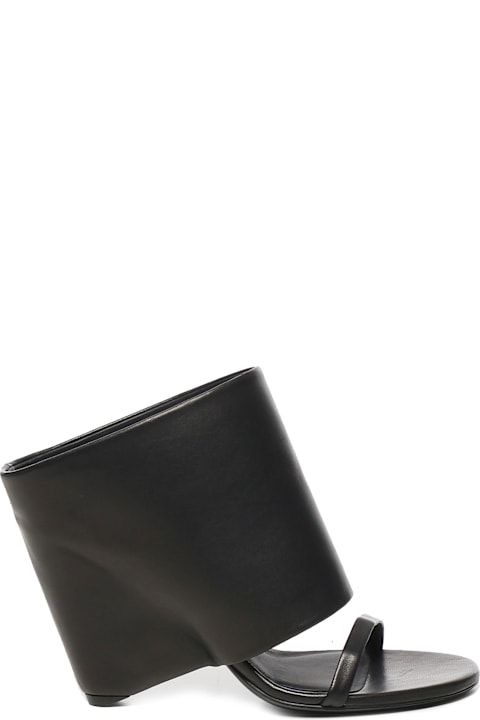 Courrèges Shoes for Women Courrèges Leather Wedge Mules