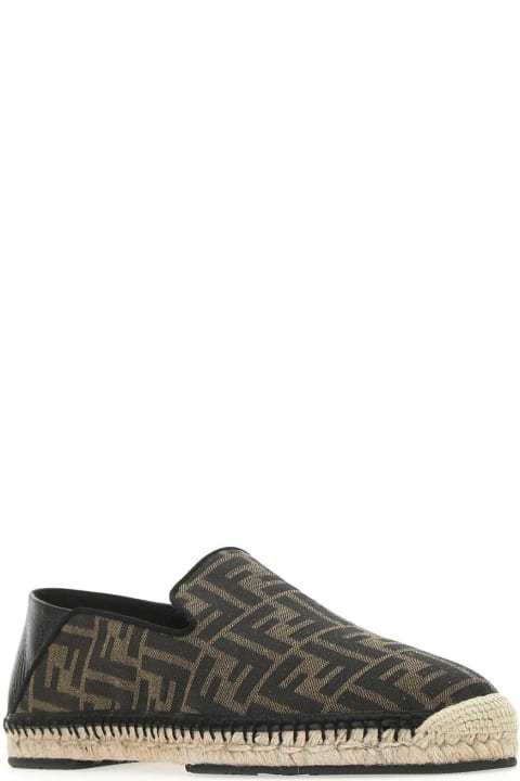 Shoes Sale for Men Fendi Embroidered Fabric Espadrilles
