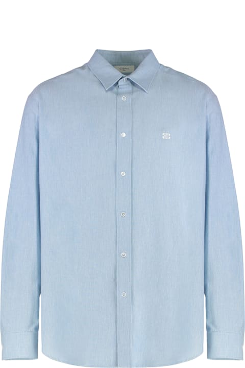 أدوات منزلية Celine Loose Cotton Chambray Shirt