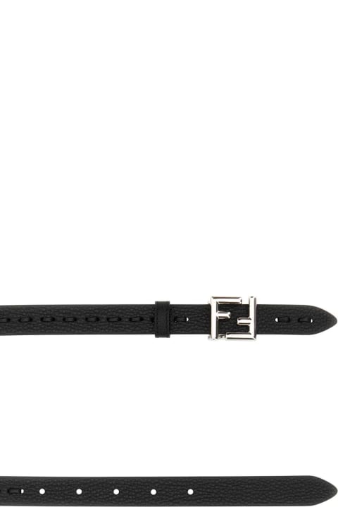 Accessories for Women Fendi Black Leather Belt