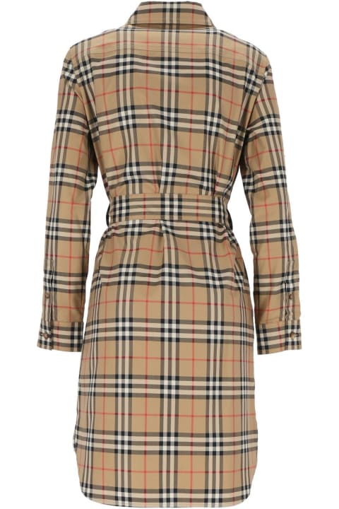 Burberry Sale for Women Burberry Vintage Check-pattern Belted Shirt Dress