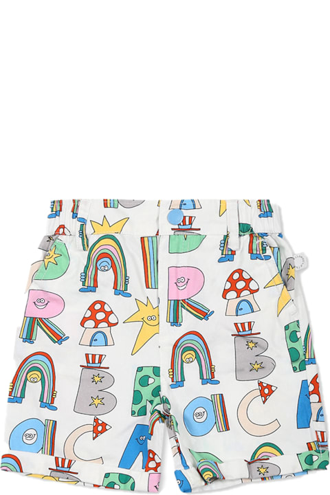 Homeware Stella McCartney Kids White Shorts For Baby Boy With Writing