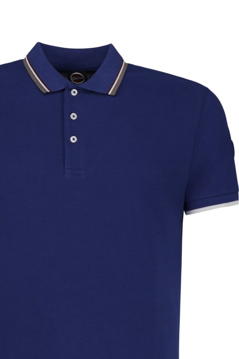 Piqué Polo Shirt With Stripes On The Collar