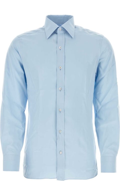 Tom Ford Clothing for Men Tom Ford Light Blue Lyocell Blend Shirt
