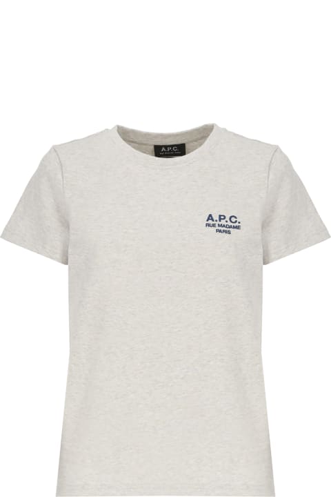 A.P.C. Topwear for Women A.P.C. Denise Cotton Crew-neck T-shirt