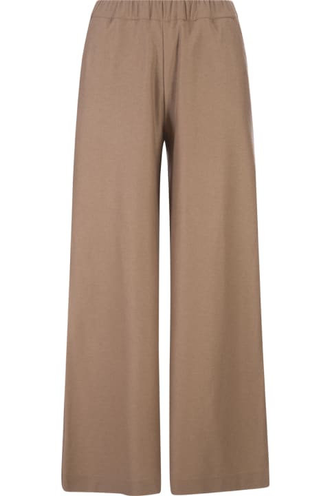 Fedeli Pants & Shorts for Women Fedeli Camel Cashmere Wide Trousers