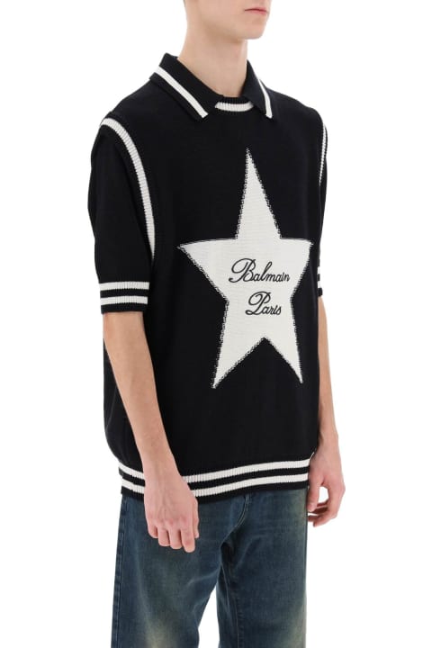 メンズ Balmainのコート＆ジャケット Balmain Vest With Star Intarsia