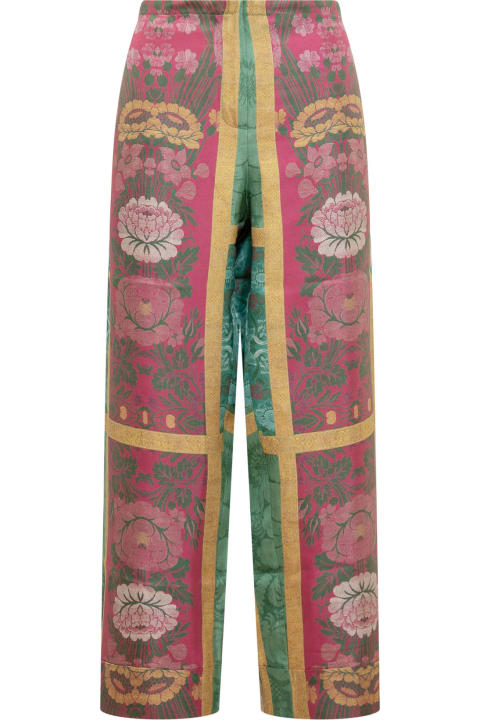 Pierre-Louis Mascia Pants & Shorts for Women Pierre-Louis Mascia Silk Pants With Floral Print
