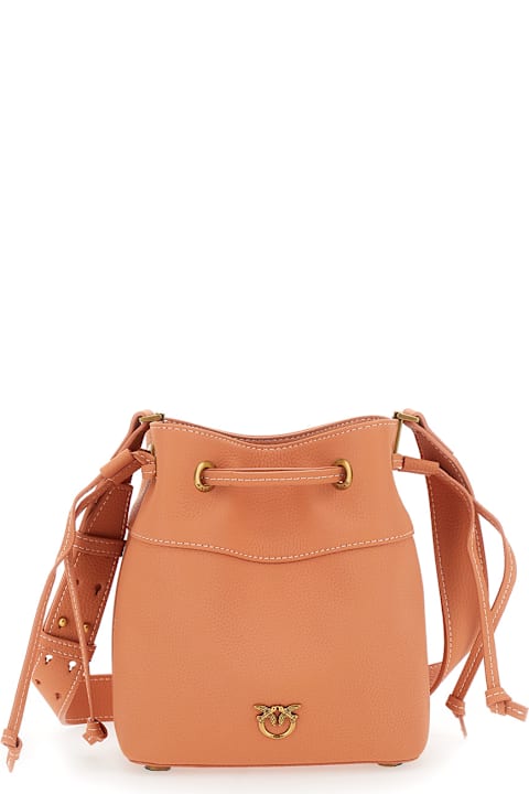 Homeware Pinko Leather Shoulder Bag With Logo