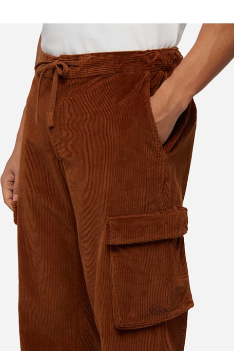 Homeware MC2 Saint Barth Camel Corduroy Cargo Pants Goldeck