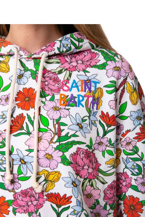 MC2 Saint Barth Fleeces & Tracksuits for Women MC2 Saint Barth Cotton Hoodie With Flower Print