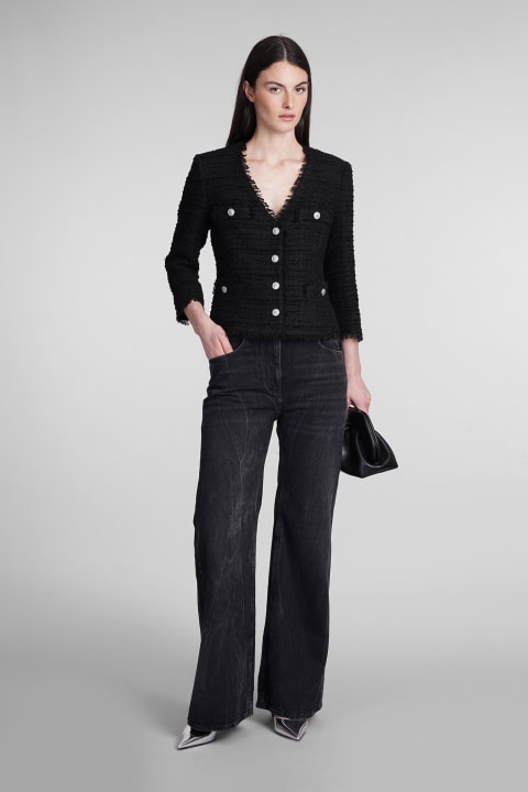Fashion for Women Tagliatore 0205 Dharma Casual Jacket In Black Cotton