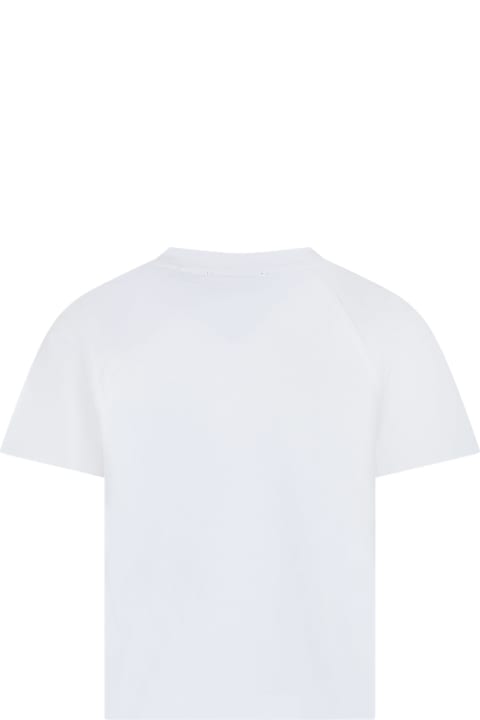 T-Shirts & Polo Shirts for Boys Burberry White T-shirt For Boy With Print And Equestrian Knight