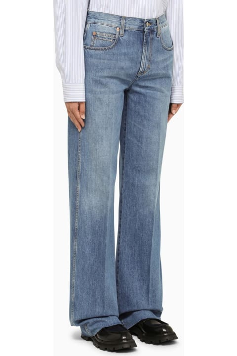 Fashion for Women Gucci Blue Straight Jeans In Cotton Denim