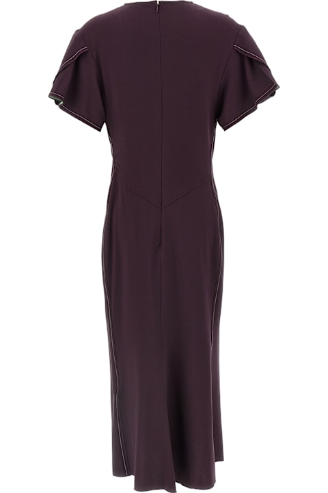 Victoria Beckham Dresses for Women Victoria Beckham 'gathered V-neck Midi' Dress