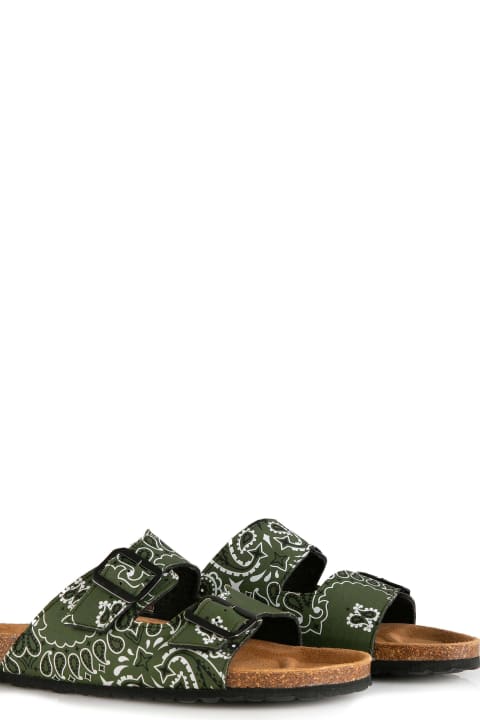 MC2 Saint Barth أحذية أخرى لـ القسم الرجالي MC2 Saint Barth Man Sandals With Bandanna Print