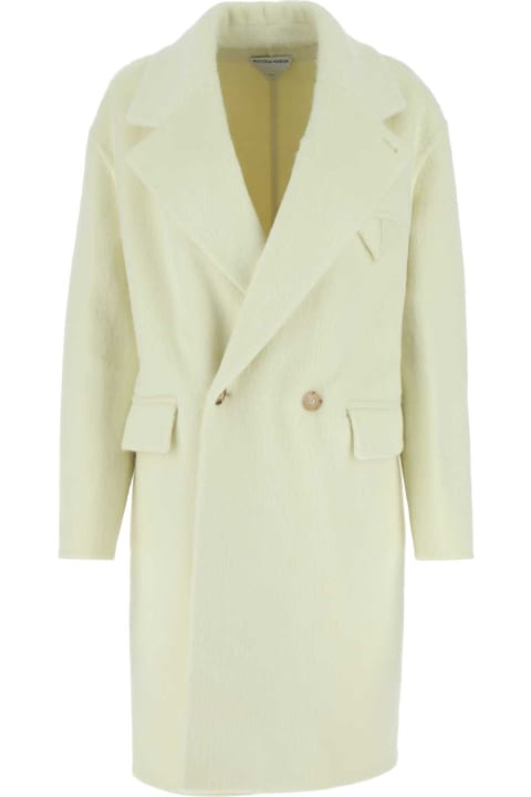 Bottega Veneta Coats & Jackets for Women Bottega Veneta Ivory Wool Blend Coat