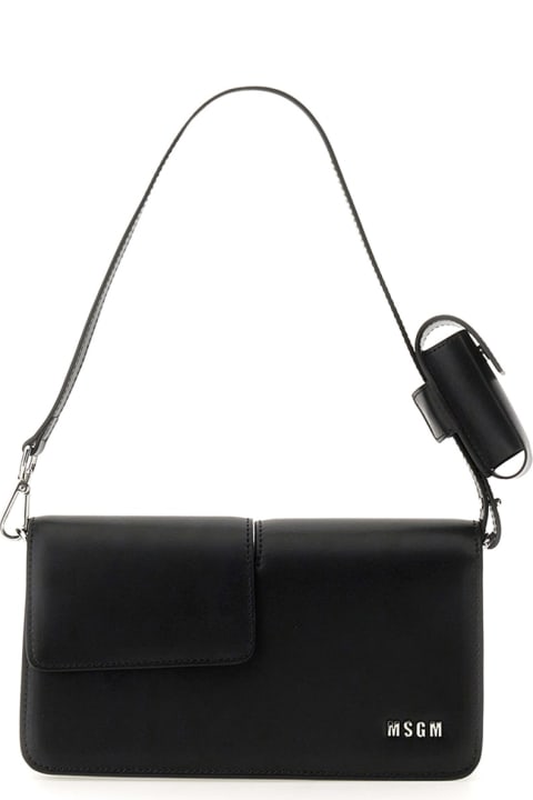 MSGM Shoulder Bags for Women MSGM Baguette Bag With Double Flap And Logo