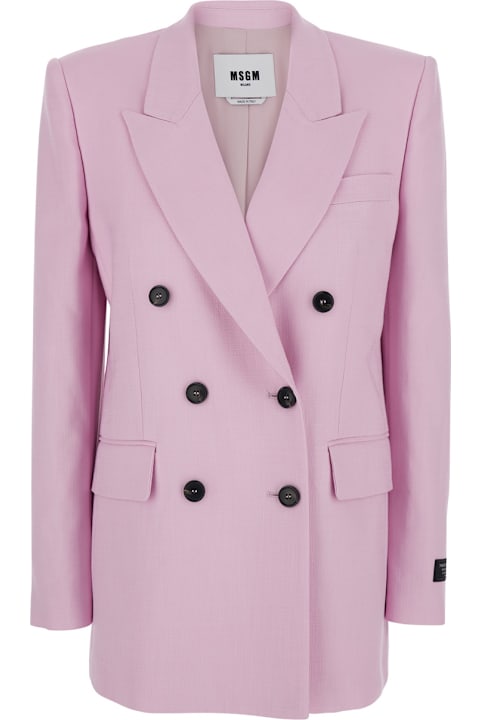 MSGM for Kids MSGM Pink Jacket With Elegant Design In Viscose For Women