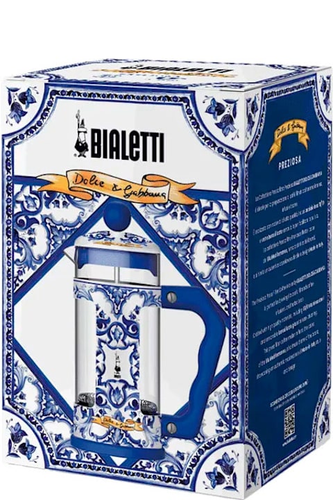 Dolce & Gabbana Tableware Dolce & Gabbana 'frenchpress 0,35lt' Multicolor Moka With Carretto Siciliano Motif In Steel Home