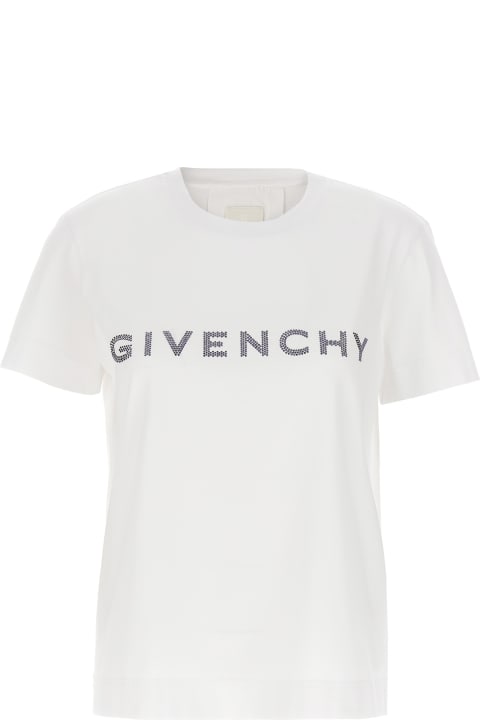 ウィメンズ Givenchyのトップス Givenchy Rhinestone Logo T-shirt