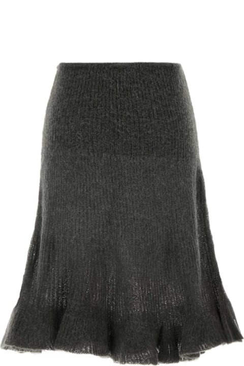 Gimaguas Clothing for Women Gimaguas Dark Grey Knit Fuzzy Skirt