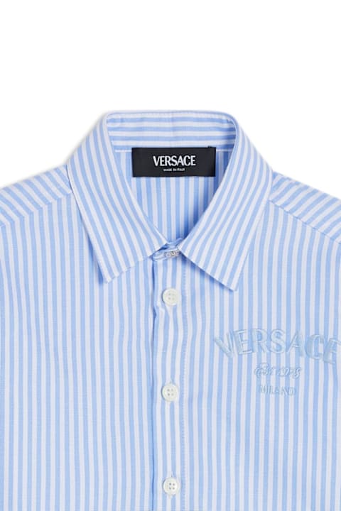 Versace Shirts for Boys Versace Light Blue Shirt Boy