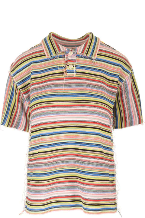 Maison Margiela Topwear for Women Maison Margiela Striped Jersey Polo Shirt