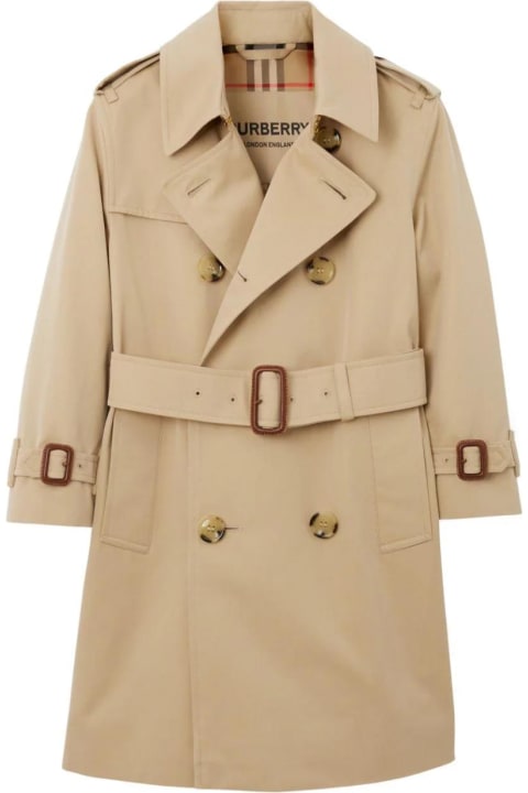 Burberry for Boys Burberry Burberry Trench Mayfair Beige In Cotone Bambino